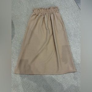Yellow and white midi gingham skirt
